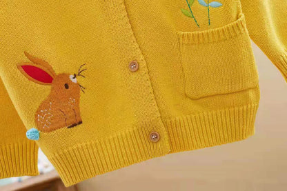 Girls Bunny Rabbit Cardigan (Age 24M-7YRS)