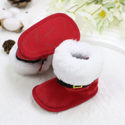 Baby Red Christmas Shoes/Booties (Age Newborn-18M)