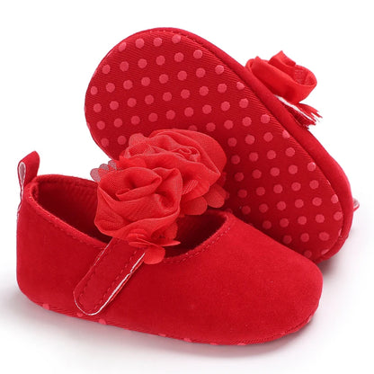 Baby Girls Red Christmas Shoes (Age Newborn-18M)