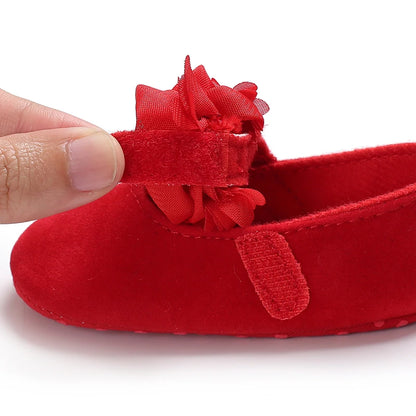 Baby Girls Red Christmas Shoes (Age Newborn-18M)