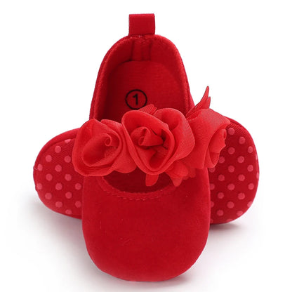 Baby Girls Red Christmas Shoes (Age Newborn-18M)