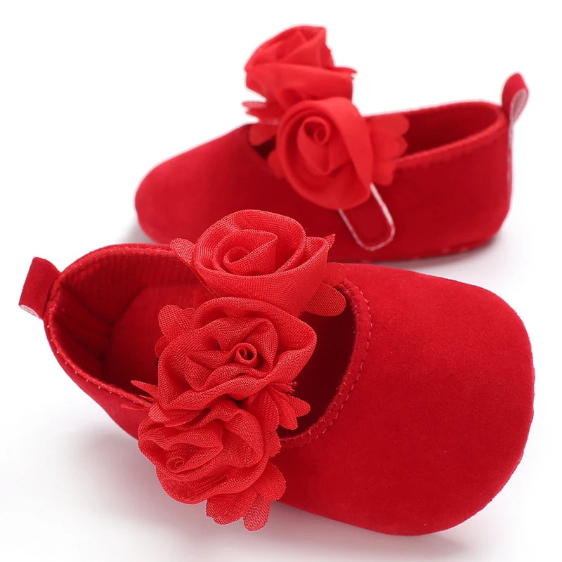 Baby Girls Red Christmas Shoes (Age Newborn-18M)