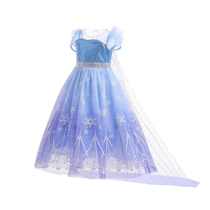 Girls Snow Queen Light Up Dress Costume (Age 24M-10YRS)