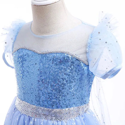 Girls Snow Queen Light Up Dress Costume (Age 24M-10YRS)