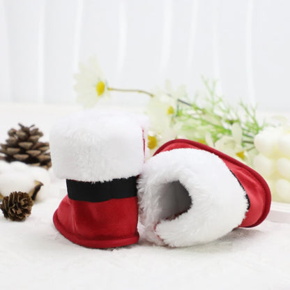 Baby Red Christmas Shoes/Booties (Age Newborn-18M)