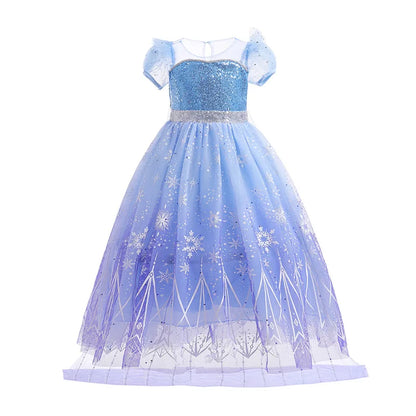 Girls Snow Queen Light Up Dress Costume (Age 24M-10YRS)