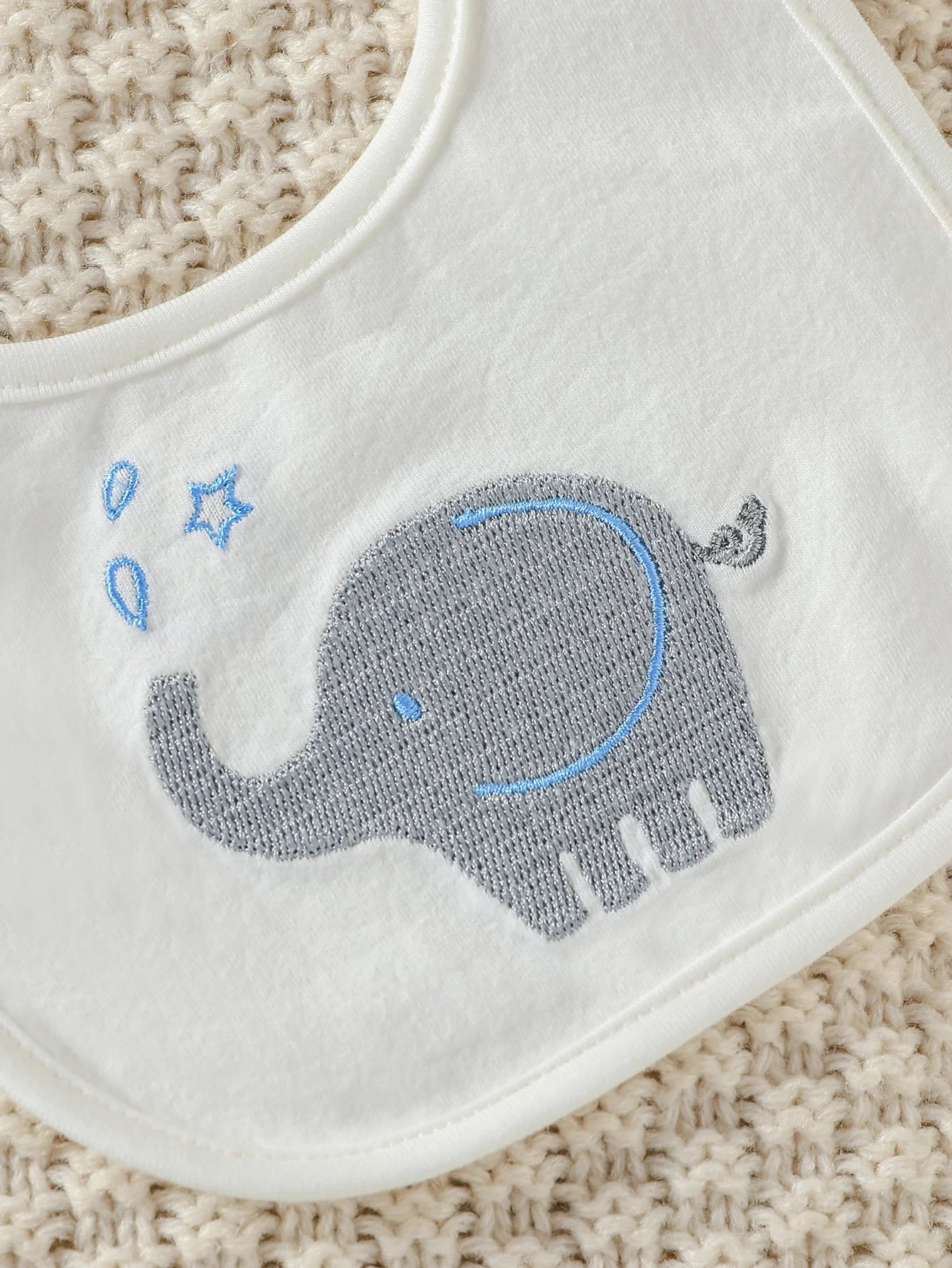 Baby Boys Elephant Bodysuit Trousers Bib & Hat Set (Age Newborn-6M)