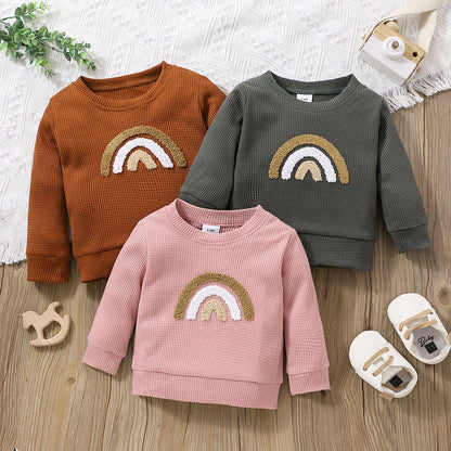 Baby Boys/Girls Rainbow Long-sleeve Pullover Sweatshirt (Age 3M-3YRS)