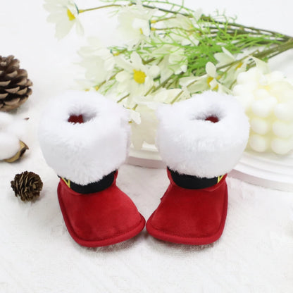 Baby Red Christmas Shoes/Booties (Age Newborn-18M)