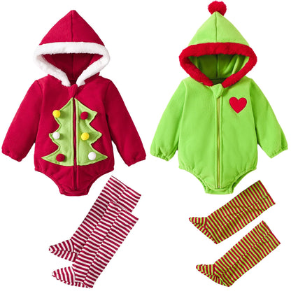 Baby/Toddler Christmas Hoodie Romper (Age 6M-3YRS)