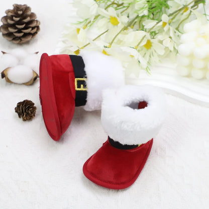 Baby Red Christmas Shoes/Booties (Age Newborn-18M)