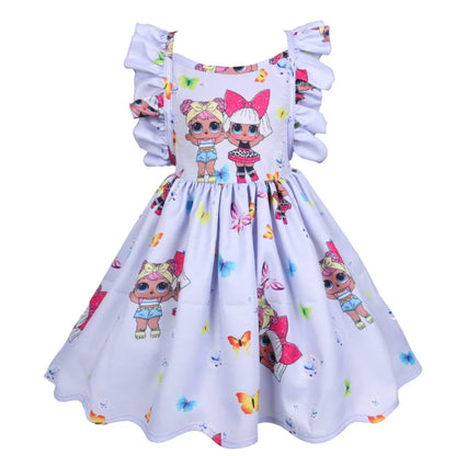 Girls LOL Surprise Print Dress & Cap  (Age 3-7YRS)